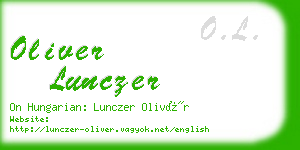 oliver lunczer business card